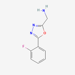 molecular formula C9H8FN3O B15395803 (5-(2-Fluorophenyl)-1,3,4-oxadiazol-2-YL)methanamine CAS No. 944897-78-3