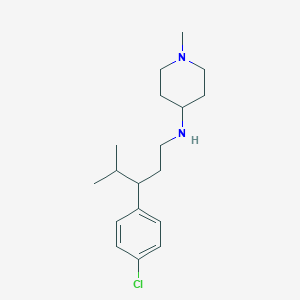 molecular formula C18H29ClN2 B15395860 N-[3-(4-chlorophenyl)-4-methylpentyl]-1-methylpiperidin-4-amine CAS No. 903186-61-8