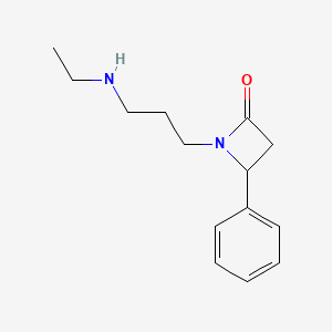 molecular formula C14H20N2O B15395865 1-[3-(Ethylamino)propyl]-4-phenylazetidin-2-one CAS No. 89044-89-3