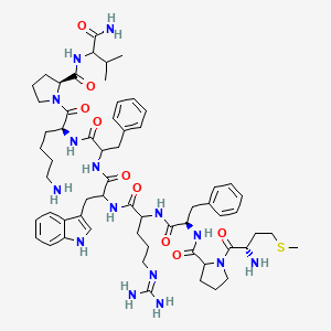 molecular formula C61H87N15O9S B15395885 Met-Pro-D-Phe-Arg-D-Trp-Phe-Lys-Pro-Val-NH2 