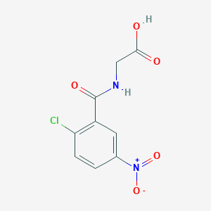 molecular formula C9H7ClN2O5 B15395958 N-[(2-chloro-5-nitrophenyl)carbonyl]glycine CAS No. 71977-17-8