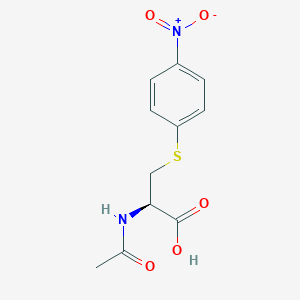 molecular formula C11H12N2O5S B015396 N-乙酰-S-(4-硝基苯基)-L-半胱氨酸 CAS No. 91088-55-0