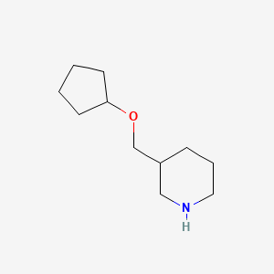 molecular formula C11H21NO B15396076 3-((Cyclopentyloxy)methyl)piperidine CAS No. 933759-52-5