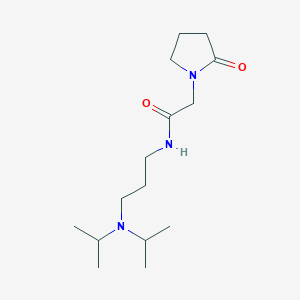 molecular formula C15H29N3O2 B15396158 N-{3-[Di(propan-2-yl)amino]propyl}-2-(2-oxopyrrolidin-1-yl)acetamide CAS No. 88981-84-4