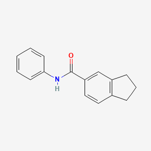 molecular formula C16H15NO B15396171 N-phenyl-2,3-dihydro-1H-indene-5-carboxamide CAS No. 51932-71-9
