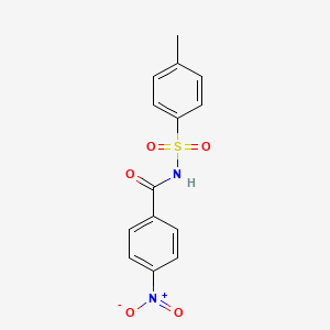 molecular formula C14H12N2O5S B15396274 N-(4-methylbenzenesulfonyl)-4-nitrobenzamide 
