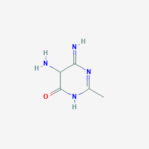 molecular formula C5H8N4O B15396293 5,6-diamino-2-methylpyrimidin-4(5H)-one 