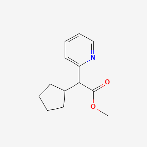 molecular formula C13H17NO2 B15396325 Methyl 2-cyclopentyl-2-(pyridin-2-yl)acetate 