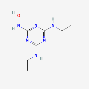 molecular formula C7H14N6O B15396333 N~2~,N~4~-Diethyl-N~6~-hydroxy-1,3,5-triazine-2,4,6-triamine CAS No. 4147-64-2