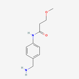 molecular formula C11H16N2O2 B15396343 N-[4-(Aminomethyl)phenyl]-3-methoxypropanamide CAS No. 953743-37-8