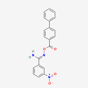 molecular formula C20H15N3O4 B15396402 N'-[(biphenyl-4-ylcarbonyl)oxy]-3-nitrobenzenecarboximidamide CAS No. 585513-41-3