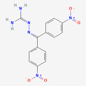 molecular formula C14H12N6O4 B15396405 2-[Bis(4-nitrophenyl)methylideneamino]guanidine CAS No. 89100-30-1