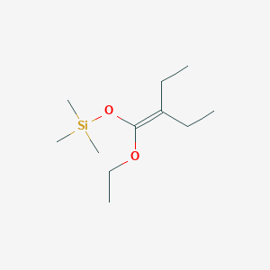 molecular formula C11H24O2Si B15396434 [(1-Ethoxy-2-ethylbut-1-en-1-yl)oxy](trimethyl)silane CAS No. 31469-17-7