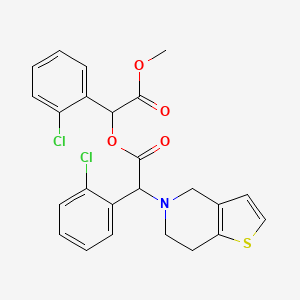 molecular formula C24H21Cl2NO4S B15396437 methyl (2-chlorophenyl){[(2-chlorophenyl)(6,7-dihydrothieno[3,2-c]pyridin-5(4H)-yl)acetyl]oxy}acetate 