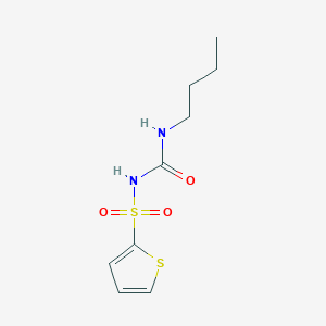 molecular formula C9H14N2O3S2 B15396530 N-(Butylcarbamoyl)thiophene-2-sulfonamide CAS No. 4465-24-1