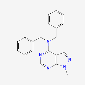molecular formula C20H19N5 B15396579 N,N-dibenzyl-1-methyl-1H-pyrazolo[3,4-d]pyrimidin-4-amine CAS No. 869072-27-5