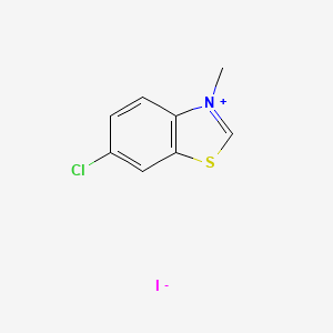 molecular formula C8H7ClINS B15396628 6-Chloro-3-methyl-1,3-benzothiazol-3-ium iodide CAS No. 89059-20-1