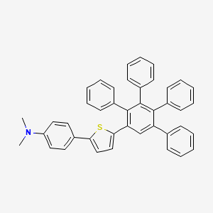 molecular formula C42H33NS B15396996 N,N-dimethyl-4-[5-(2,3,4,5-tetraphenylphenyl)thiophen-2-yl]aniline 