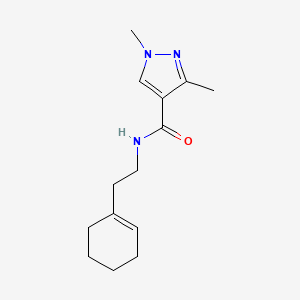 molecular formula C14H21N3O B15397075 N-(2-(cyclohex-1-en-1-yl)ethyl)-1,3-dimethyl-1H-pyrazole-4-carboxamide CAS No. 1172500-92-3