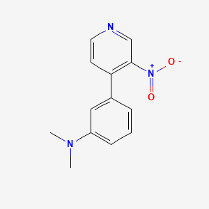 molecular formula C13H13N3O2 B15397121 N,N-Dimethyl-3-(3-nitropyridin-4-yl)aniline 