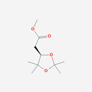 molecular formula C10H18O4 B15397151 methyl 2-[(4R)-2,2,5,5-tetramethyl-1,3-dioxolan-4-yl]acetate CAS No. 1263279-44-2