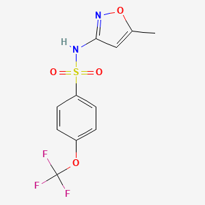 molecular formula C11H9F3N2O4S B15397181 N-(5-methyl-1,2-oxazol-3-yl)-4-(trifluoromethoxy)benzenesulfonamide CAS No. 263387-10-6