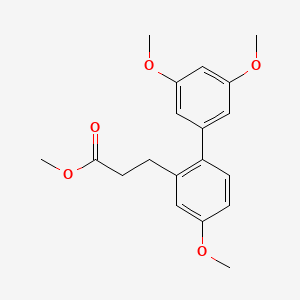 molecular formula C19H22O5 B15397196 Methyl 3,4,5-trimethoxy[1,1-biphenyl]-2-propanoate 