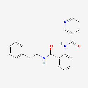 molecular formula C21H19N3O2 B15397323 N-{2-[(2-phenylethyl)carbamoyl]phenyl}pyridine-3-carboxamide CAS No. 6238-98-8