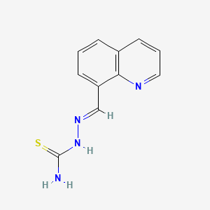molecular formula C11H10N4S B15397431 Quinoline-8-carboxaldehyde, thiosemicarbazone CAS No. 3652-39-9