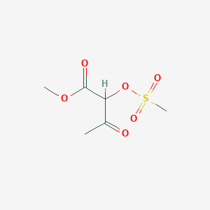 molecular formula C6H10O6S B15397495 Methyl 2-[(methanesulfonyl)oxy]-3-oxobutanoate CAS No. 88973-34-6