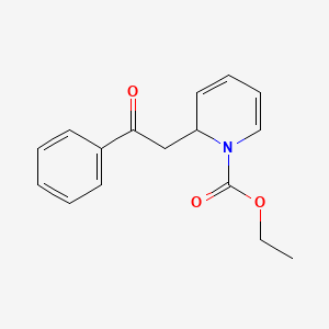molecular formula C16H17NO3 B15397502 Ethyl 2-(2-oxo-2-phenylethyl)pyridine-1(2H)-carboxylate CAS No. 89318-20-7
