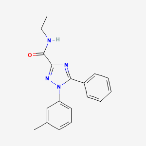 molecular formula C18H18N4O B15397524 N-Ethyl-1-(3-methylphenyl)-5-phenyl-1H-1,2,4-triazole-3-carboxamide CAS No. 88839-09-2