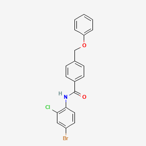 molecular formula C20H15BrClNO2 B15397598 N-(4-bromo-2-chlorophenyl)-4-(phenoxymethyl)benzamide CAS No. 952915-20-7