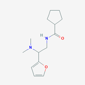 molecular formula C14H22N2O2 B15397620 N-(2-(dimethylamino)-2-(furan-2-yl)ethyl)cyclopentanecarboxamide CAS No. 1197825-55-0