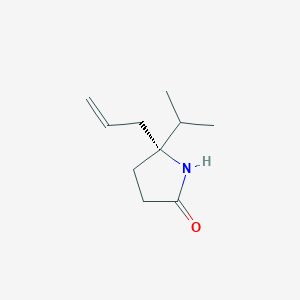 molecular formula C10H17NO B153977 (R)-5-Allyl-5-isopropylpyrrolidin-2-one CAS No. 137869-77-3