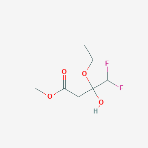 molecular formula C7H12F2O4 B15397710 Methyl 3-ethoxy-4,4-difluoro-3-hydroxybutanoate CAS No. 89129-81-7
