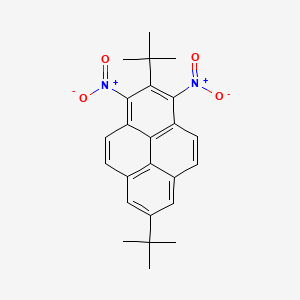 molecular formula C24H24N2O4 B15397716 Pyrene, 2,7-bis(1,1-dimethylethyl)-1,3-dinitro- CAS No. 88829-57-6