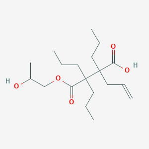 molecular formula C19H34O5 B15397760 Tetrapropenylsuccinic acid, 1,2-propanediol half eser CAS No. 52305-09-6