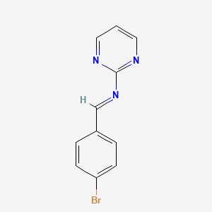molecular formula C11H8BrN3 B15397801 N-(4-Bromobenzylidene)pyrimidin-2-amine CAS No. 146462-28-4