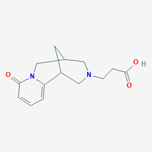 molecular formula C14H18N2O3 B15397911 Cytisine, 12-(2-carboxyethyl)- CAS No. 5687-38-7