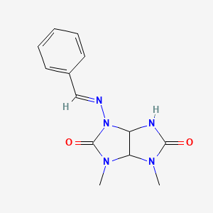 molecular formula C13H15N5O2 B15397924 3,4-dimethyl-1-{[(E)-phenylmethylidene]amino}tetrahydroimidazo[4,5-d]imidazole-2,5(1H,3H)-dione 