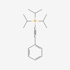 molecular formula C17H26Si B15397935 Silane, tris(1-methylethyl)(phenylethynyl)- CAS No. 4131-50-4