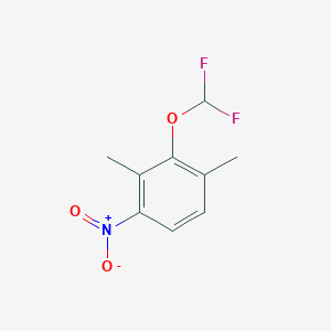 molecular formula C9H9F2NO3 B15398070 1-Difluoromethoxy-2,6-dimethyl-3-nitrobenzene CAS No. 105552-66-7