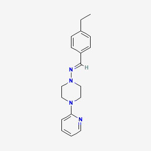 molecular formula C18H22N4 B15398179 N-[(E)-(4-ethylphenyl)methylidene]-4-(pyridin-2-yl)piperazin-1-amine 