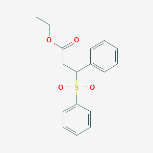 molecular formula C17H18O4S B15398192 Ethyl I(2)-(phenylsulfonyl)benzenepropanoate CAS No. 60156-18-5