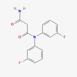 molecular formula C15H12F2N2O2 B15398202 N~1~,N~1~-Bis(3-fluorophenyl)propanediamide CAS No. 5254-98-8