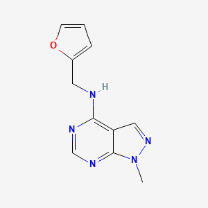 molecular formula C11H11N5O B15398317 4-(Furfurylamino)-1-methyl-1H-pyrazolo[3,4-D]pyrimidine CAS No. 5334-58-7