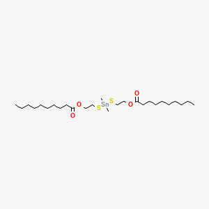 molecular formula C26H52O4S2Sn B15398343 Dimethyltinbis(2-(decanoyloxy)ethylmercaptide) CAS No. 67874-41-3