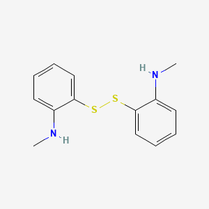 molecular formula C14H16N2S2 B15398346 Benzenamine, 2,2'-dithiobis[N-methyl- CAS No. 3495-63-4