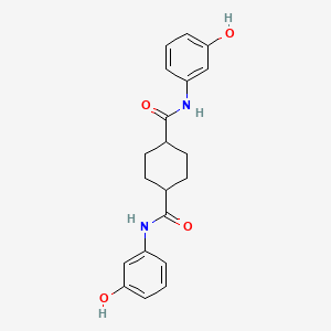 molecular formula C20H22N2O4 B15398364 N,N'-bis(3-hydroxyphenyl)cyclohexane-1,4-dicarboxamide 